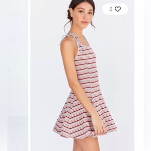 Urban Outfitters Mariah BDG Skater Style Dress with Tie Spaghetti Straps